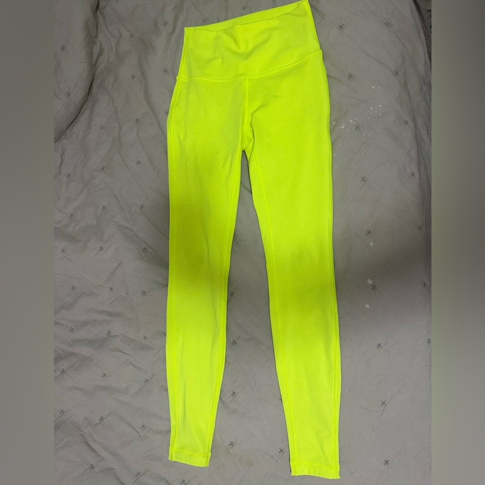 Highlighter Yellow Lululemon Leggings